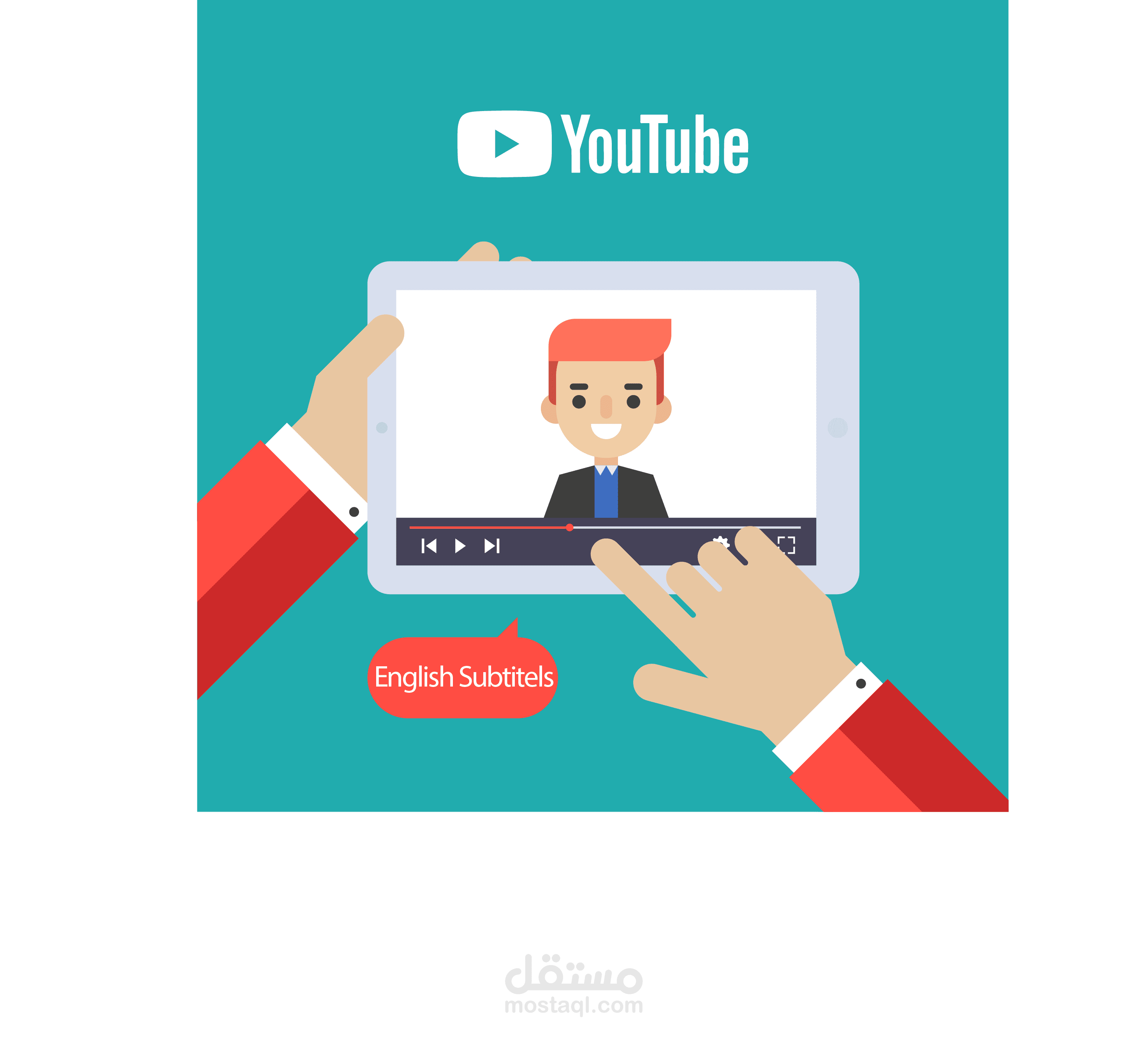 إضافة ترجمة انجليزية لفيديو عربي