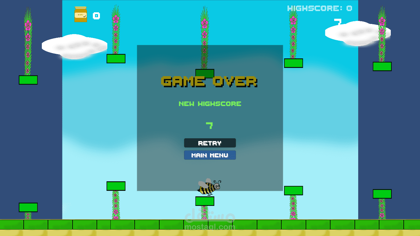 flappy bee 2d unity game