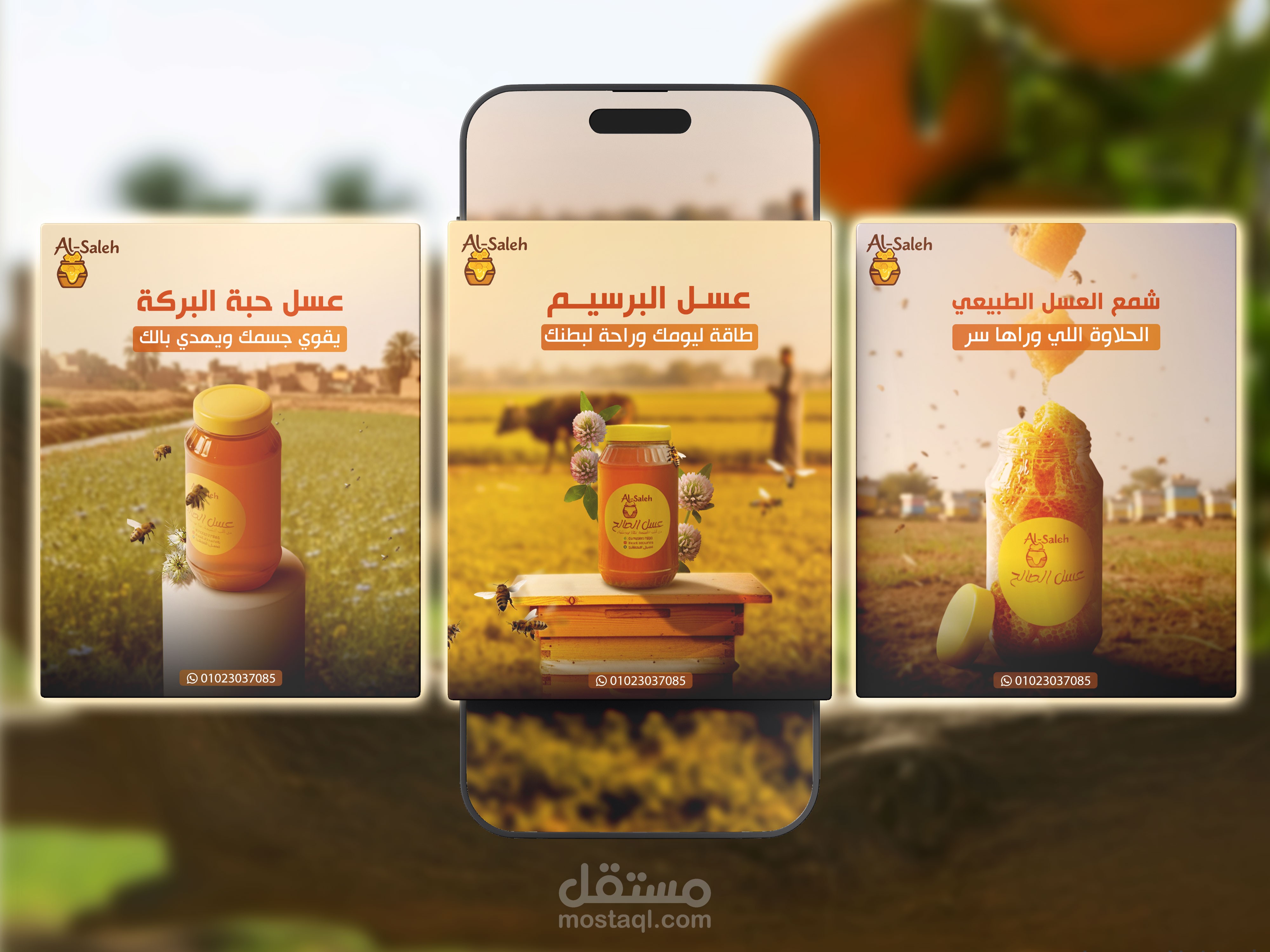 بوستات سوشيال ميديا لبراند الصالح للعسل الطبيعي و الخلطات الطبيعيه كان الهدف منه نشر التوعيه بمنتجاته الجديدة