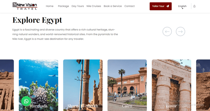 A travel website
