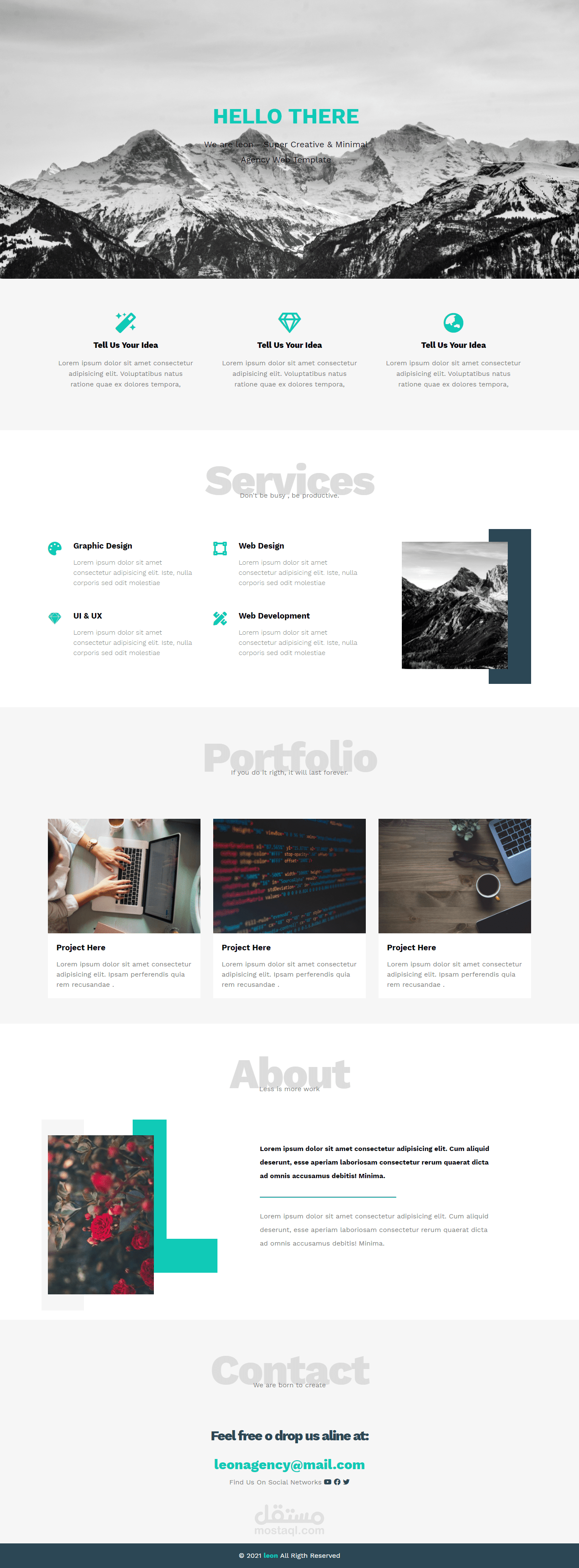 صفحة ويب ب HTML5 , css3, jquery