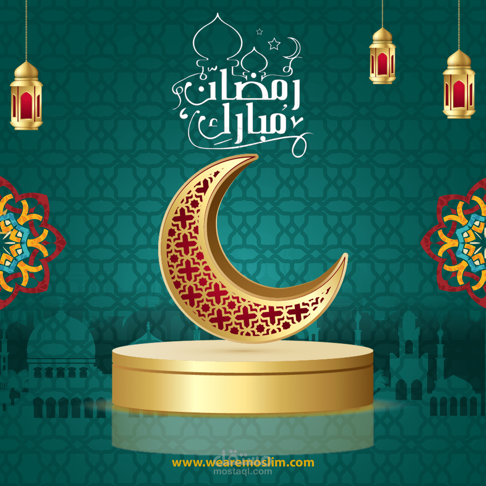 تصميم بوستر رمضان مستقل