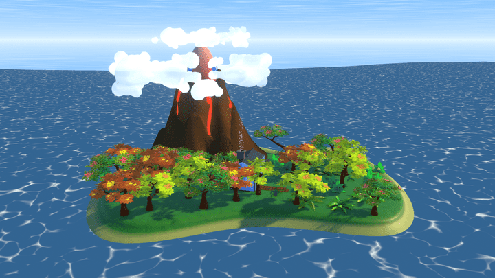 stylized island