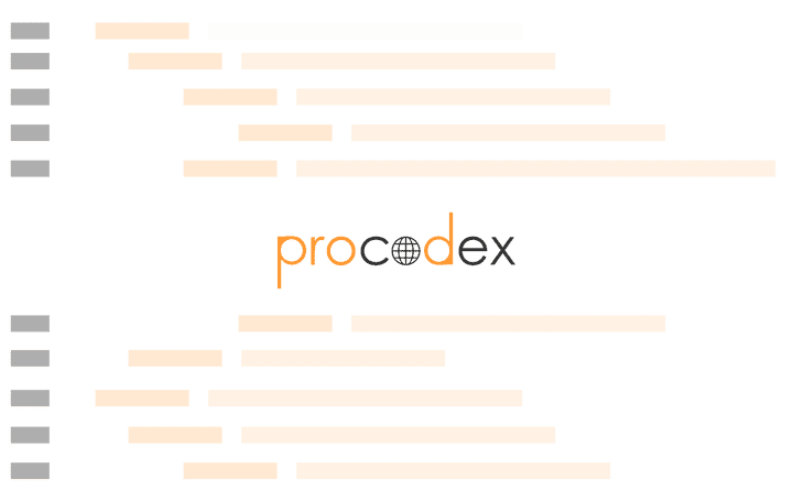 شعار لشركة Procodex  للبرمجة