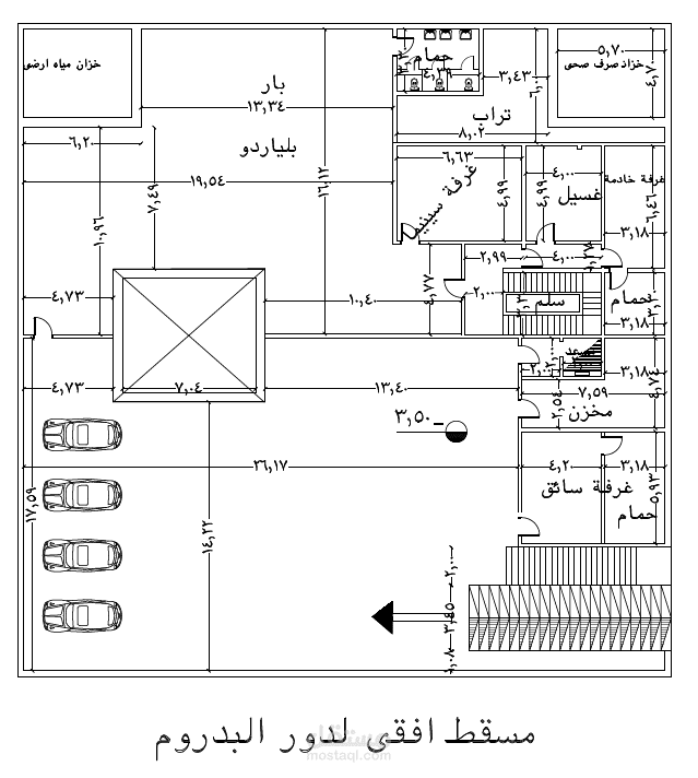 تصميم مخطط لفيلا بالمملكة العربية السعودية