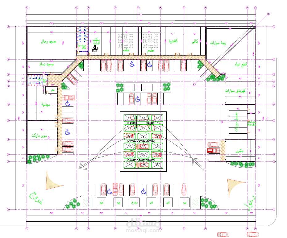 تصميم مخطط لمحطة وقود بالمملكة العربية السعودية