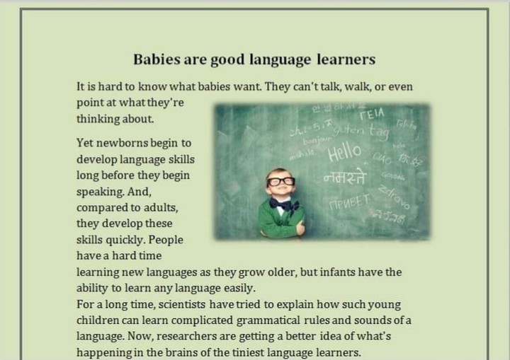 ترجمة مقال علمي حول قدرة الأطفال على تعلم اللغات. Translating a Scientific Article