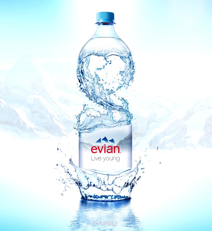 تصميم اعلان بالبورد Evian