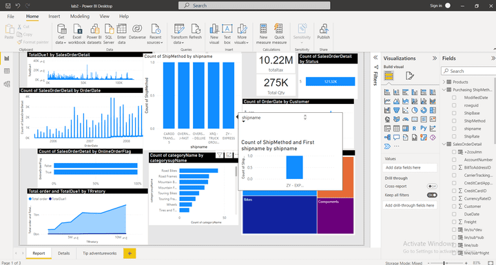 power bi dashboard