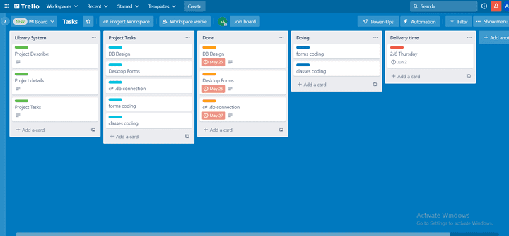 lead project using trello management tool
