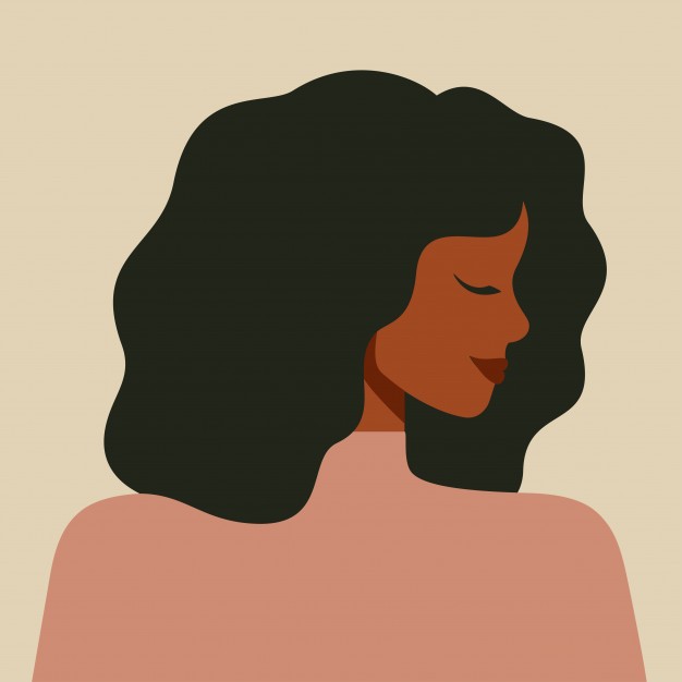 تصميمات بورترية Portrait of strong beautiful woman in profile . Premium Vector