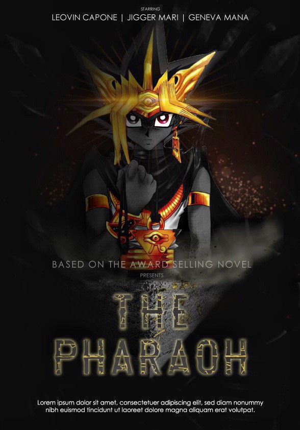 تصميم بوستر لفيلم تخيلي لشخصية يوغي باسم The Pharaoh