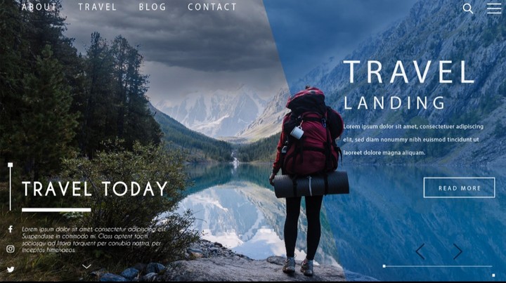 Travel website design ui/ux