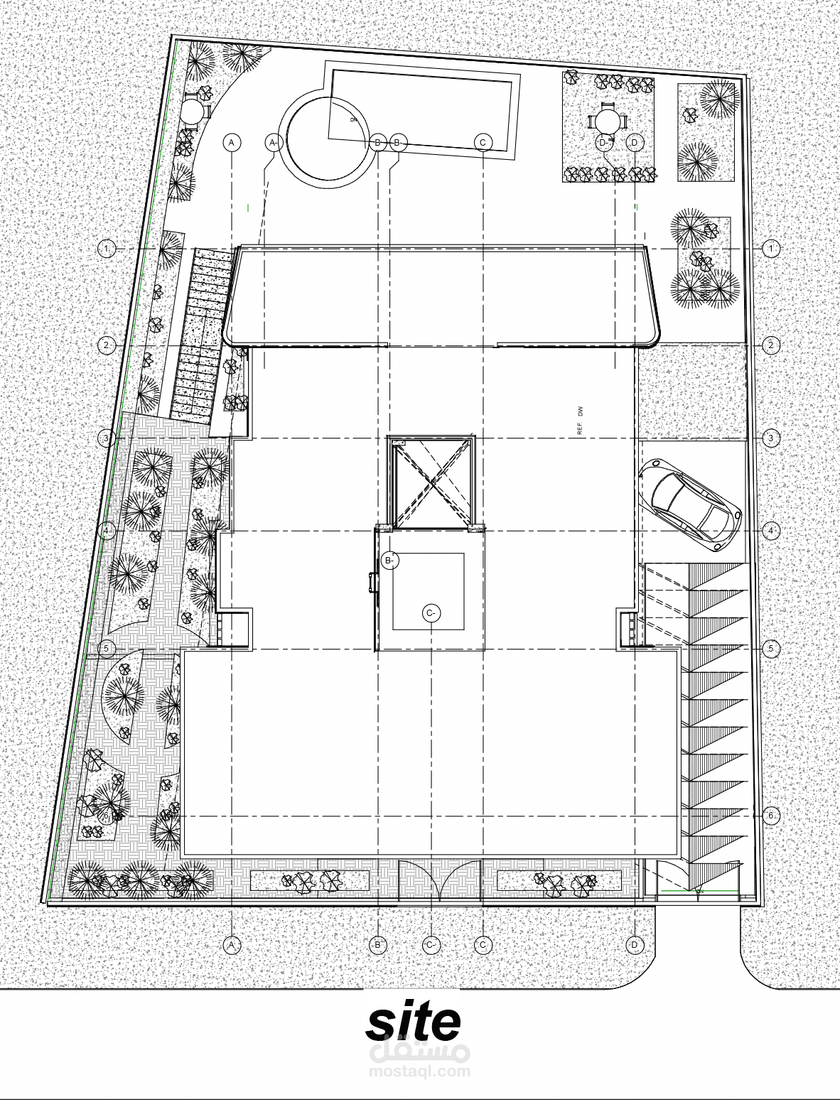 تصميم معماري متكمل (بلانات - وجهات )