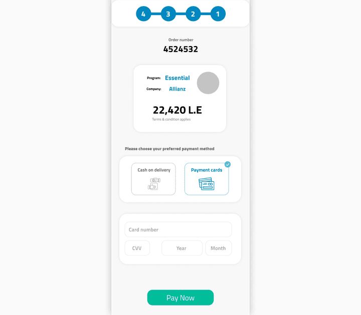 Buy your health insurance mobile version journey