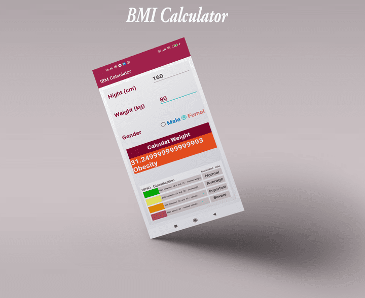 تطبيق BMI Calculator