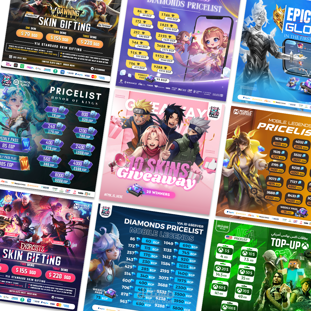 Game Price Posts – Social Media Design