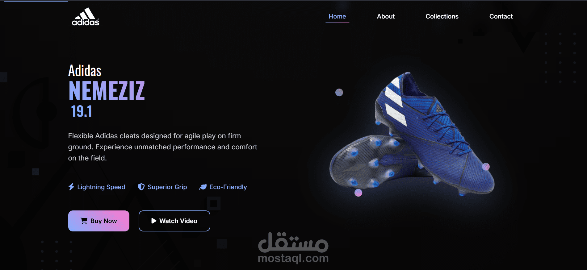 Adidas landing page
