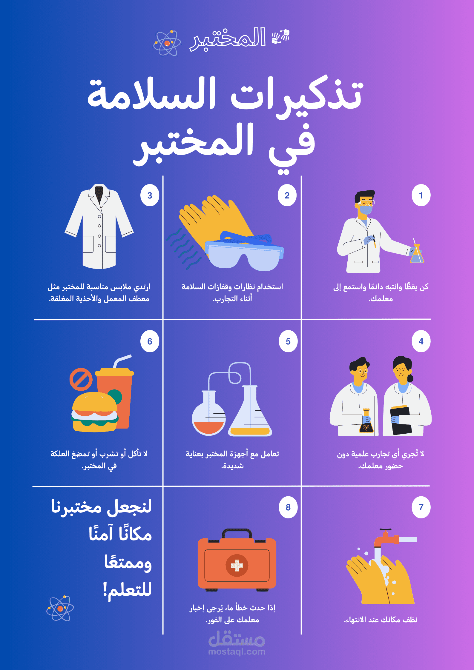 بوستر  سلامة و ارشاد محترف