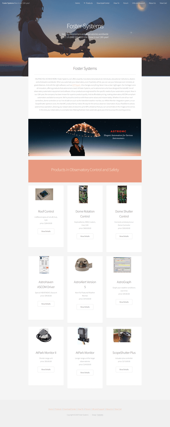 Foster Systems - Redesign old Website