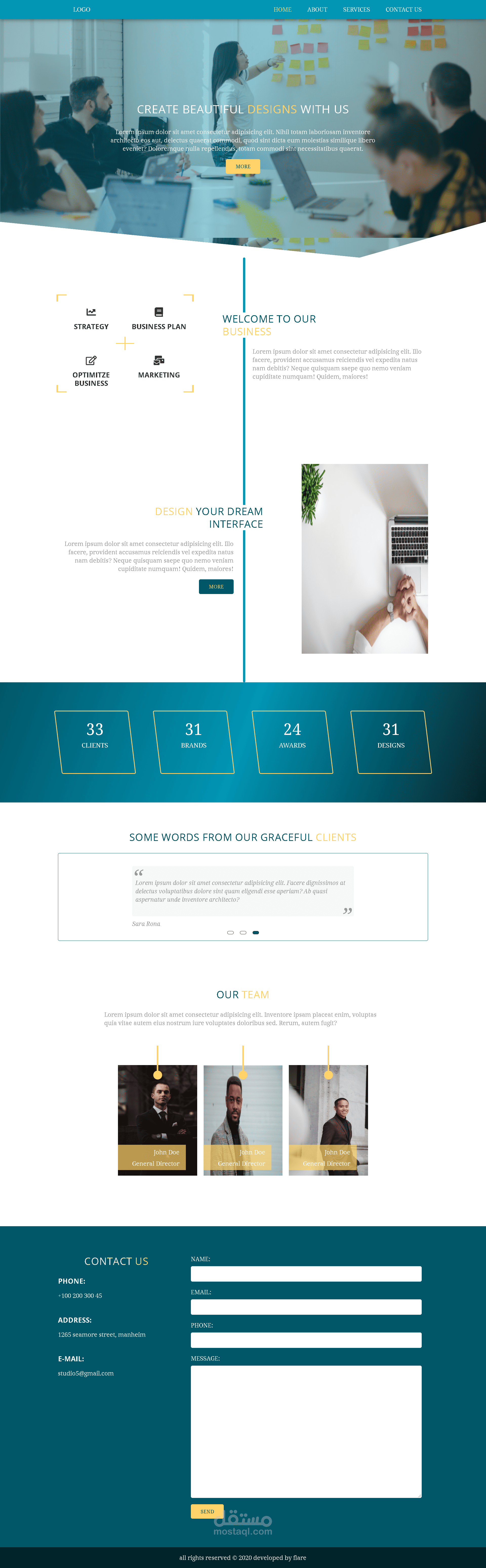 design studio website | مستقل