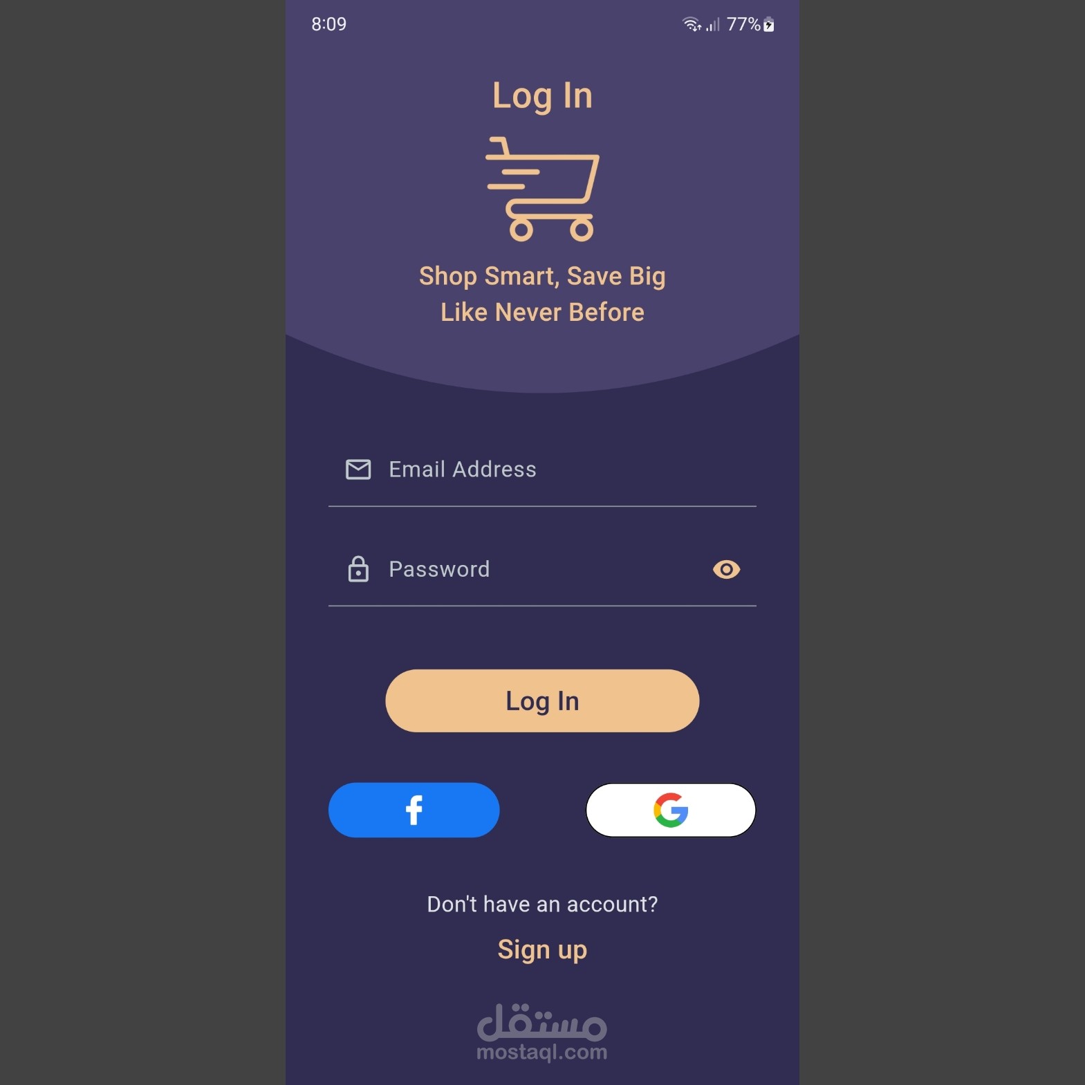 Shopping app built with Flutter
