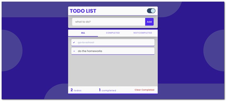 todo list using react