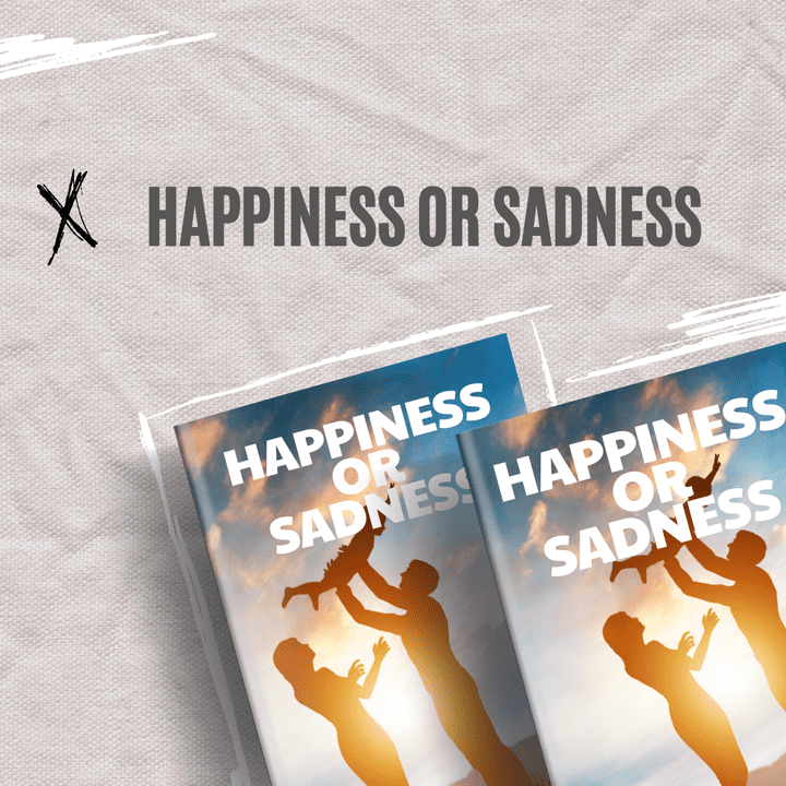 غلاف كتاب happiness or sadness