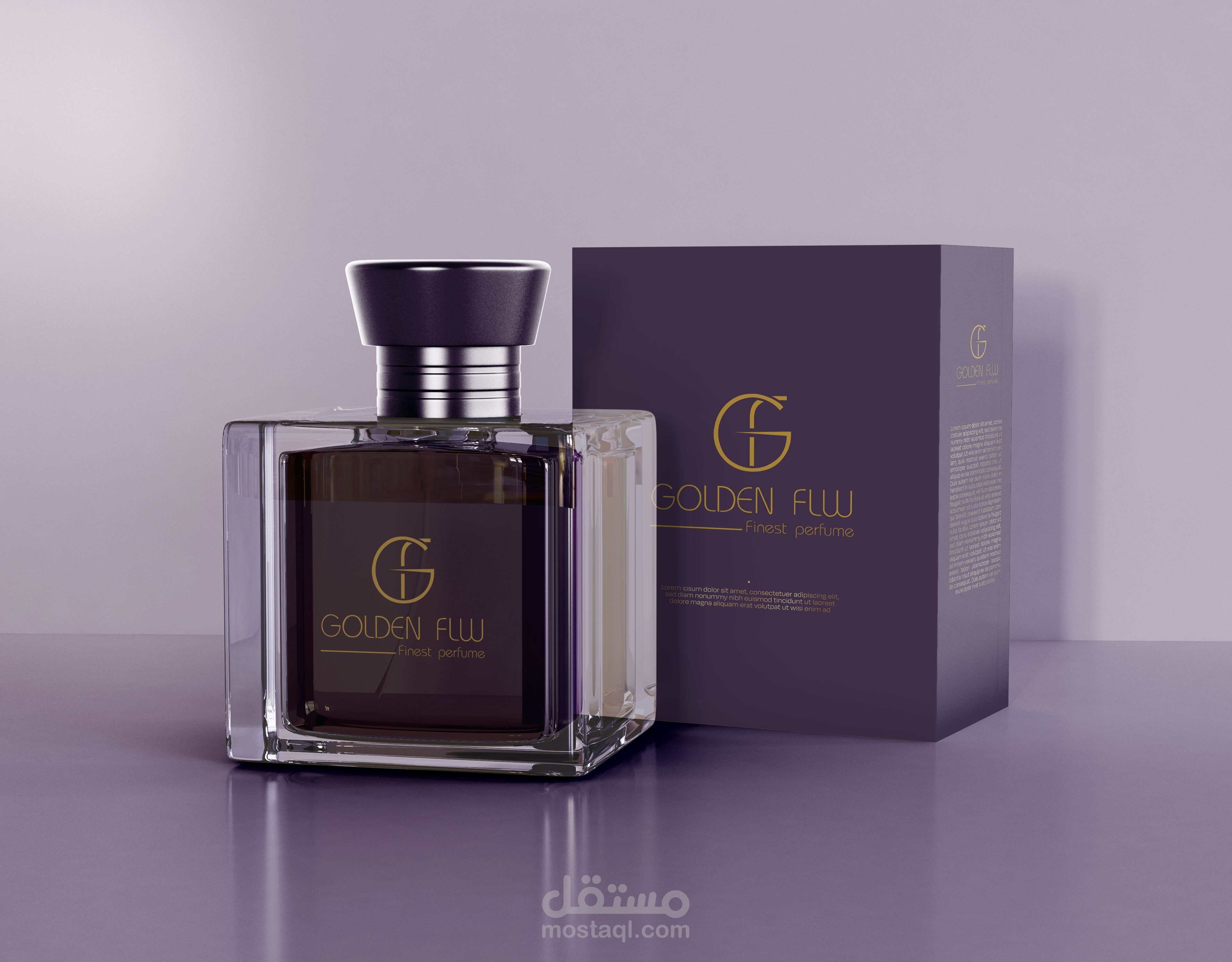 تصميم شعار مركز عطور (Golden Flw)