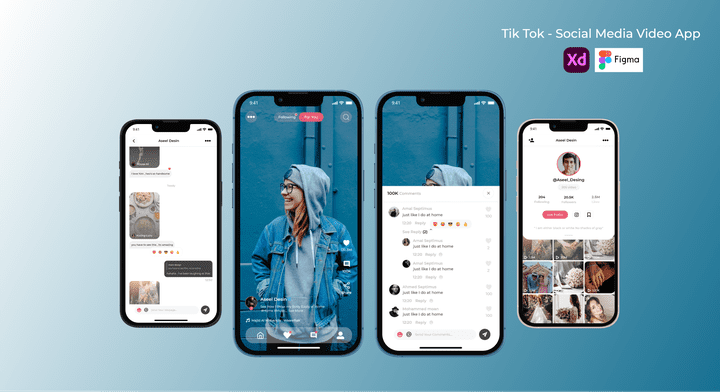 Tik Tok - Social Media Video App UI Design