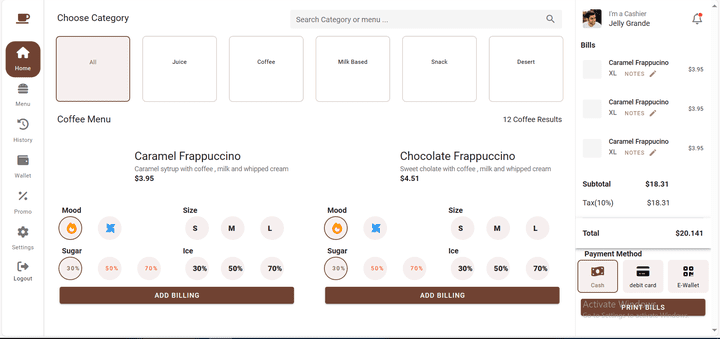 Cafe` Pos System