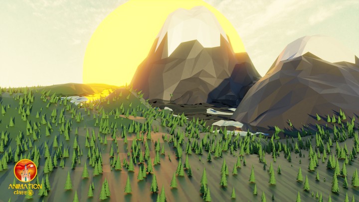 low poly environment