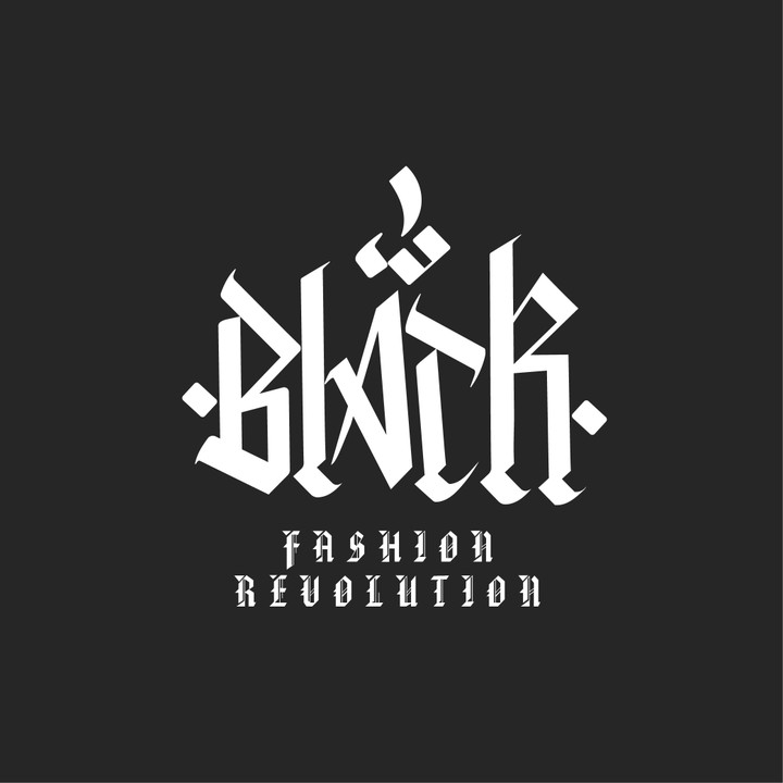 شعار لمحل ملابس Black Fashion clothes shop