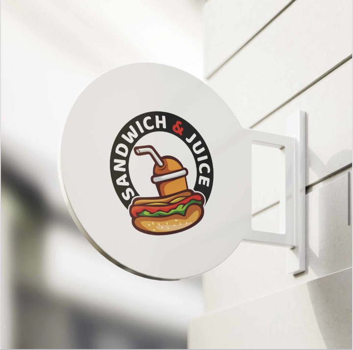 تصميم شعار وهوية بصرية لصالح مطعم سندوتش وعصير