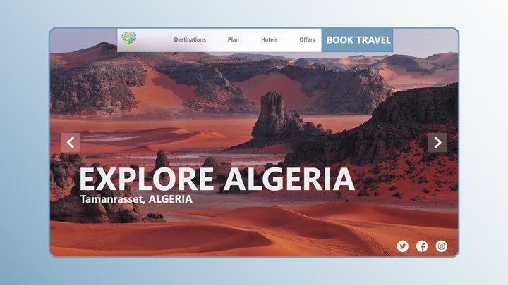 Explore algeria LANDING PAGE