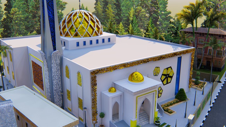 تصميم واظهار واخراج مشروع مسجد