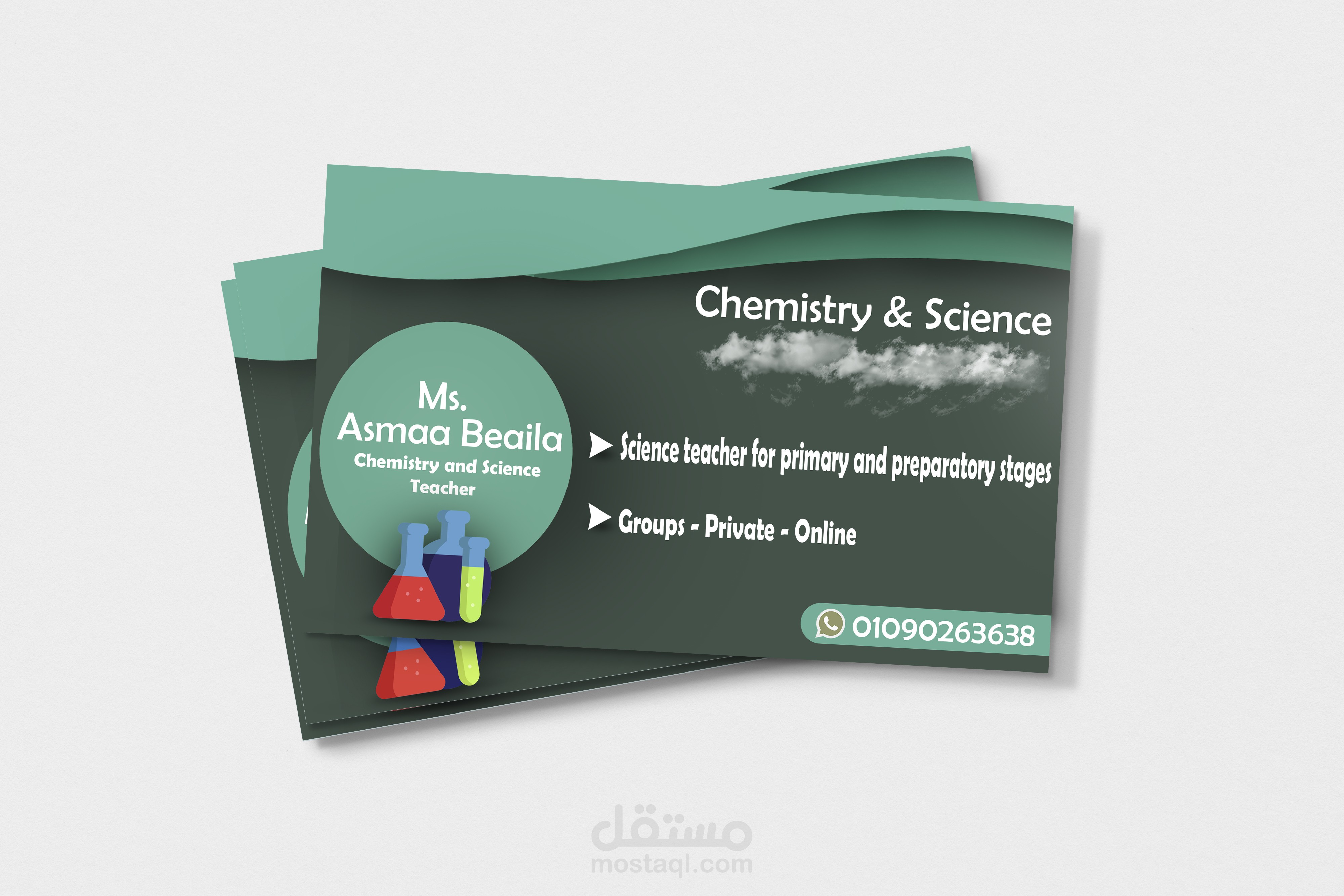 Card Design for a chemistry teacher