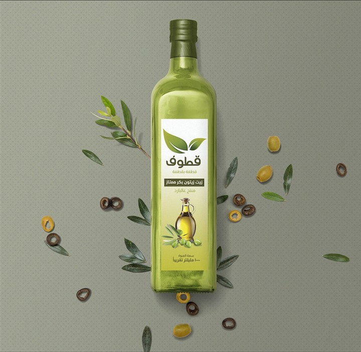 ستيكر عبوة زيت الزيتون olive oil sticker