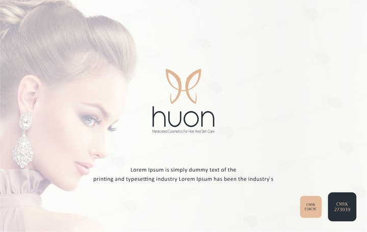 تصميم شعار (Huon) لمنتجات التجميل