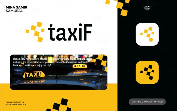 تصميم شعار تطبيق (TaxiF)