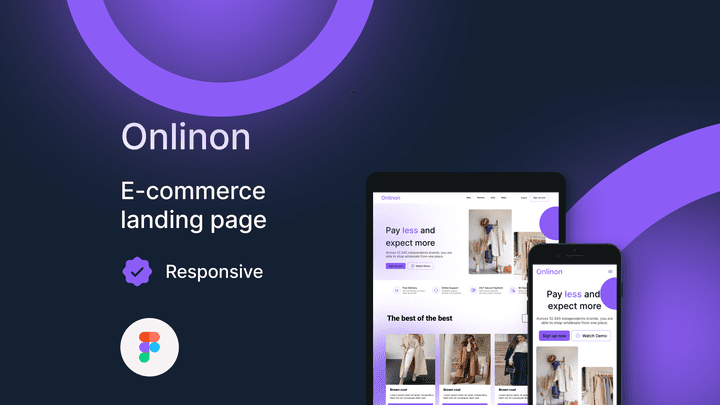 E-commerce landing page