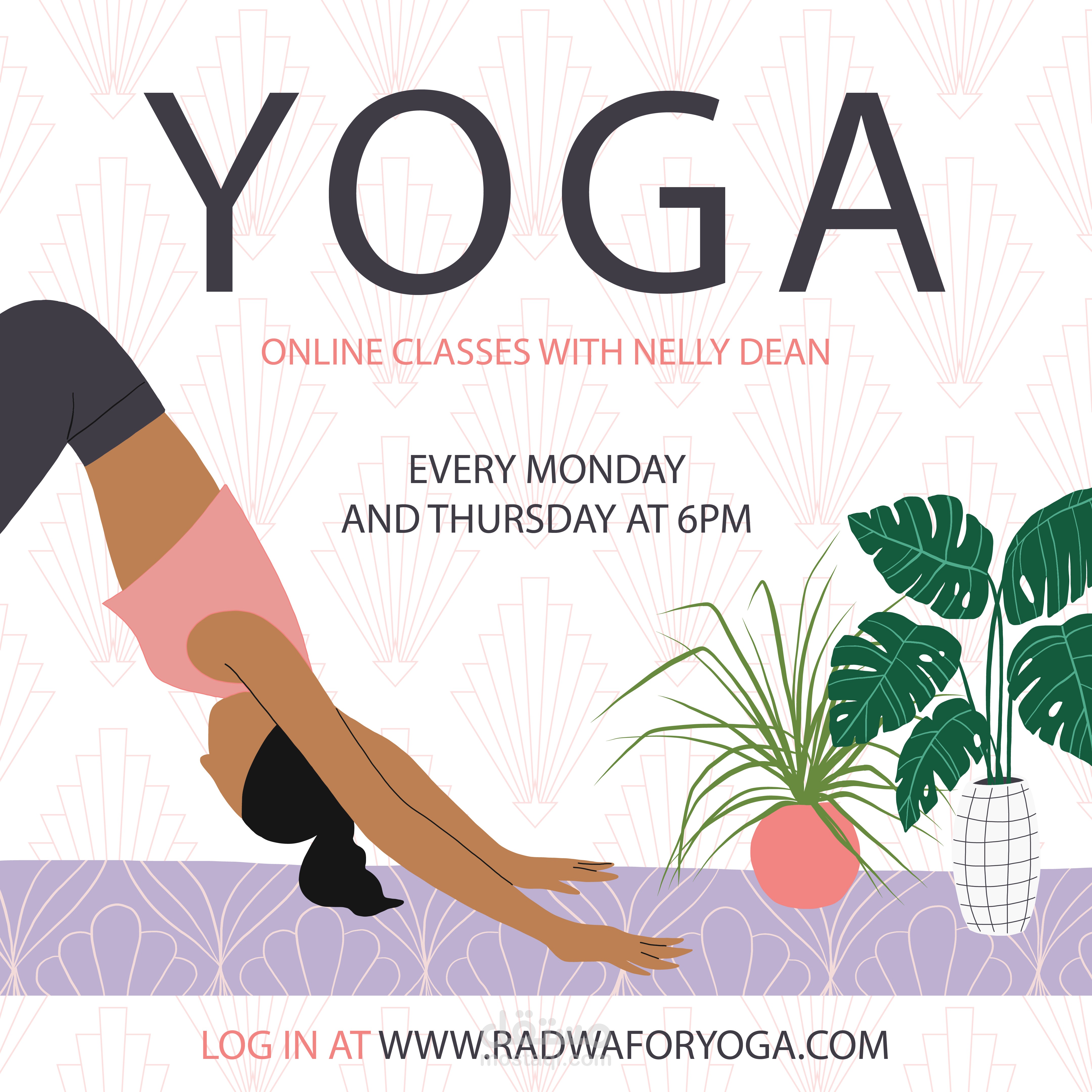 Yoga online class poster