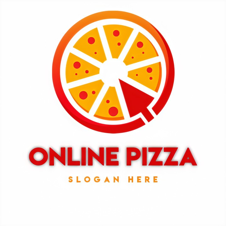 شعار خاص بمطعم طلبات بيتزا