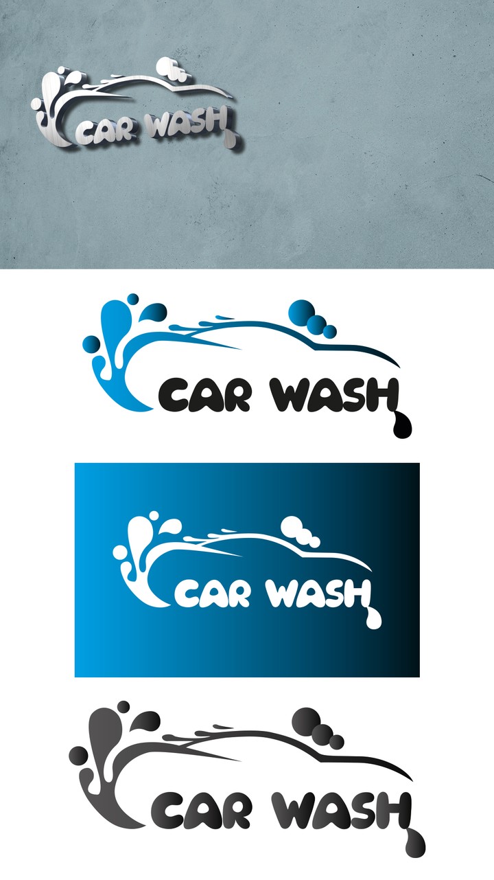 لوجو لمغسله سيارات ( يوجد تصميمين مختلفين )