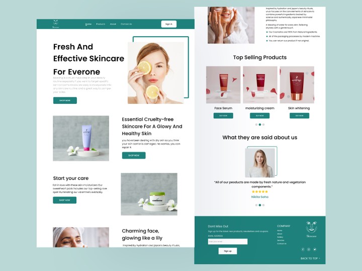 Skincare-Landing Page