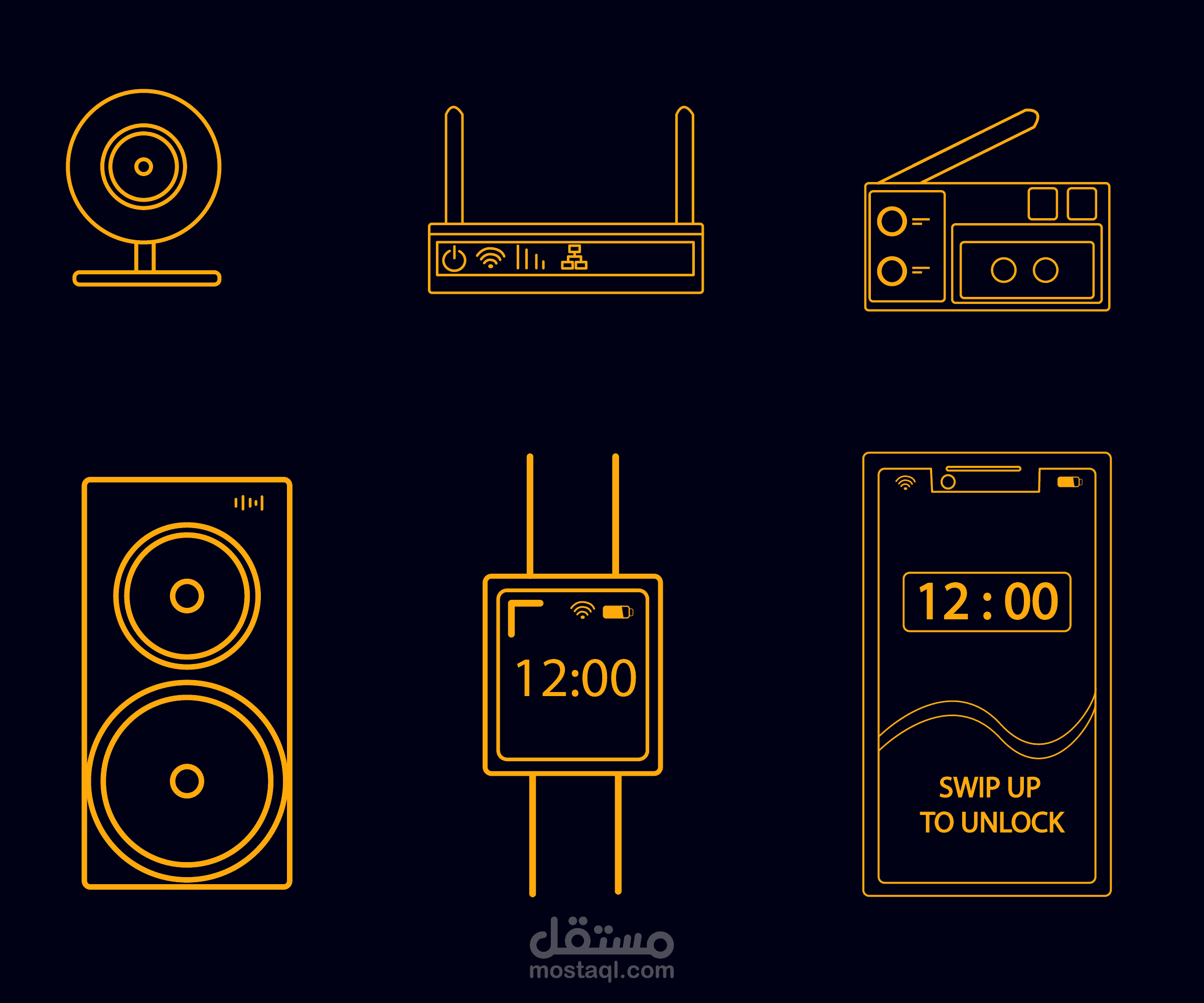 تصميم اجهزة الكترونية على شكل ايقونات