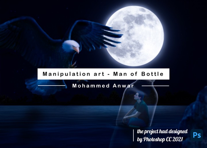 Man of Bottle - Manipulation Art