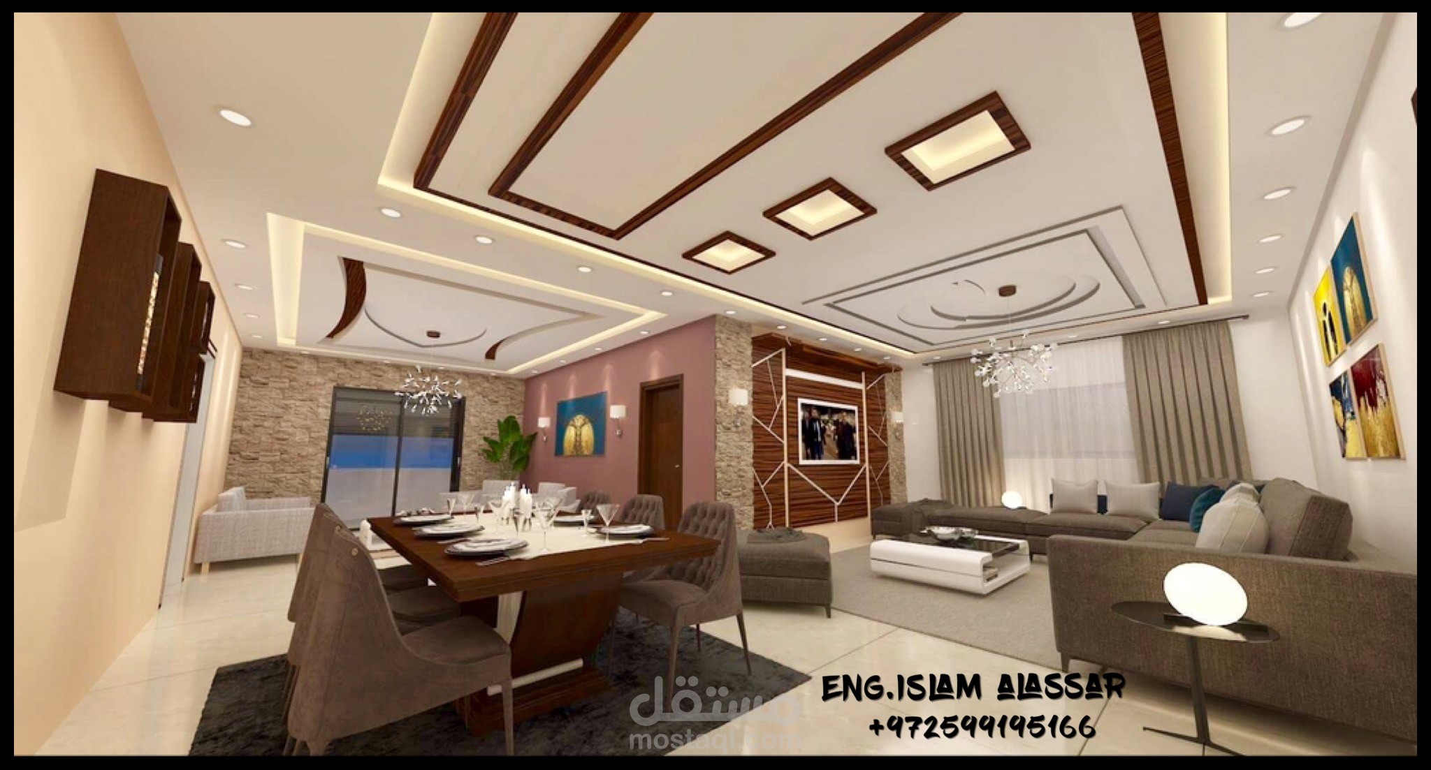 تصميم معماري وديكور لفيلا