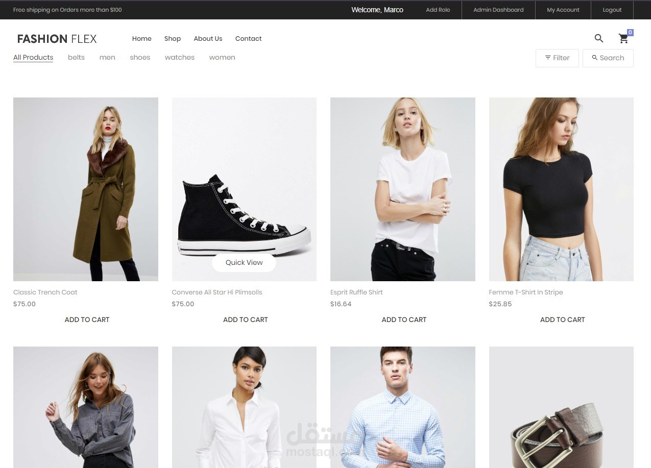 Fashion Flex' an ASP.NET Core-based online shopping platform