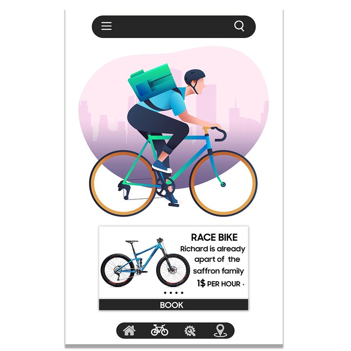تصميم واجهة تطبيق Bike